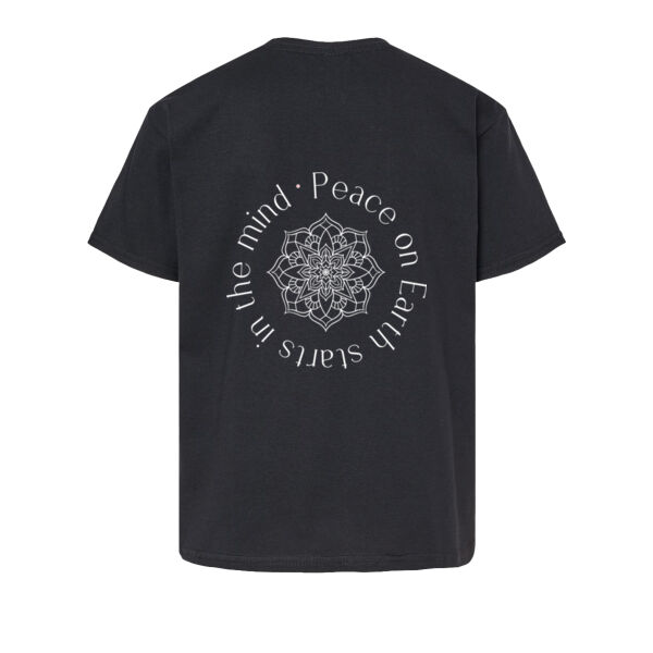 Peace on Earth Kids Black T-Shirt Thumbnail
